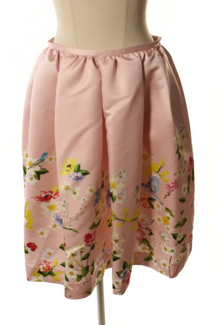 中古 チェスティ Chesty 17ss Bird Print スカート 太陽面爆発 ひざ丈 花柄 1淡紅色 マルチ呈色 Hn0513 レディース ベクタ 古着 中古 チェスティ Chesty 17ss Bird Print スカート フレア ひざ丈 花柄 1ピンク マルチカラー Hn0513 レディース ベクトル