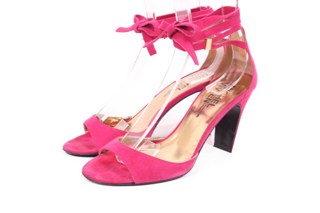 中古 ミッシェル ヴィヴィアン Michel Vivien 17ss サンダル 競り合い引揚げ リボン 踵 スエードクロス 36 5 薄紅 An05 レディース ベクター 古着 中古 ミッシェル ヴィヴィアン Michel Vivien 17ss サンダル レースアップ リボン ヒール スエード 36 5 ピンク