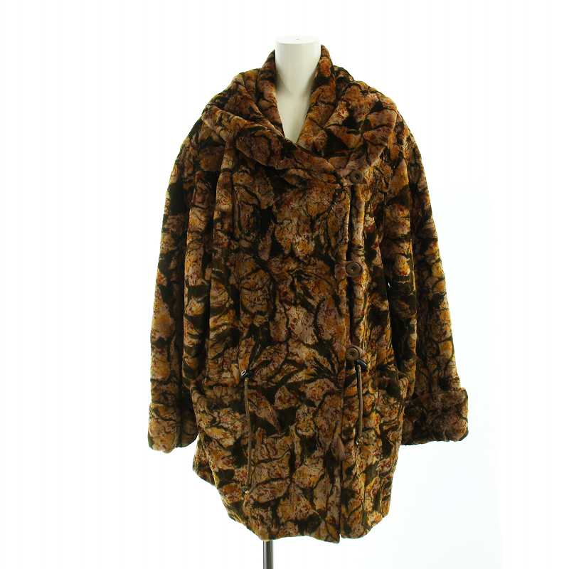 N41195A 美品 EMBA エンバ サファイア クロス ミンク ロング コート