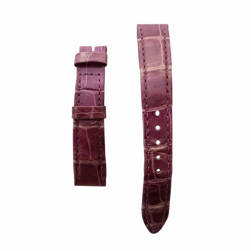 【中古】ジャガールクルト JAEGER-LECOULTRE 腕時計 ベルトのみ ウォッチ アリゲーター レザー 紫 ■GY18 /MQ レディース 【ベクトル 古着】 250307