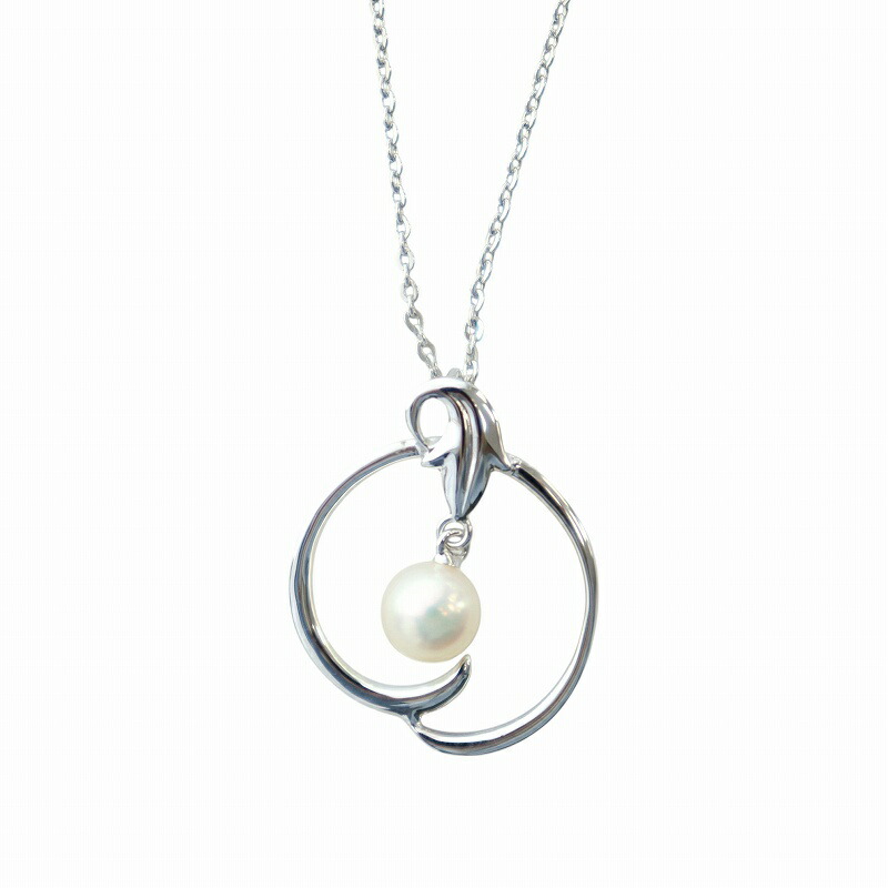 ミキモト ♥MIKIMOTO♥ パール ネックレス 本真珠 付属品 シルバー MIKIMOTO ミキモト バロック真珠 ネックレス 41cm SV シルバー
