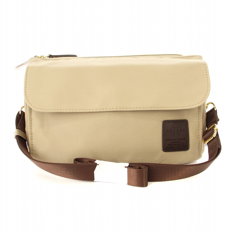 【楽天市場】【中古】未使用品 OXYGEN オキシゲン ショルダーバッグ ナイロン ロゴ ベージュ /MM MT レディース 【ベクトル 古着