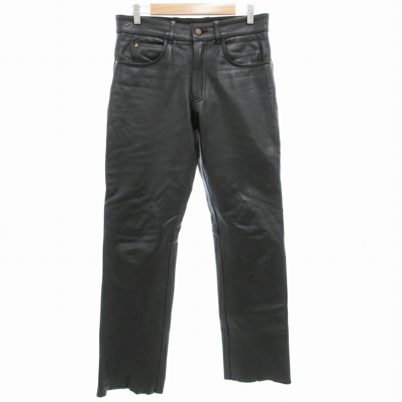last nest ラストネスト フェイクレザー フレア パンツ バットホップ ラストネスト LAST NEST Leather Slim Trouser （Black） -FASCINATE