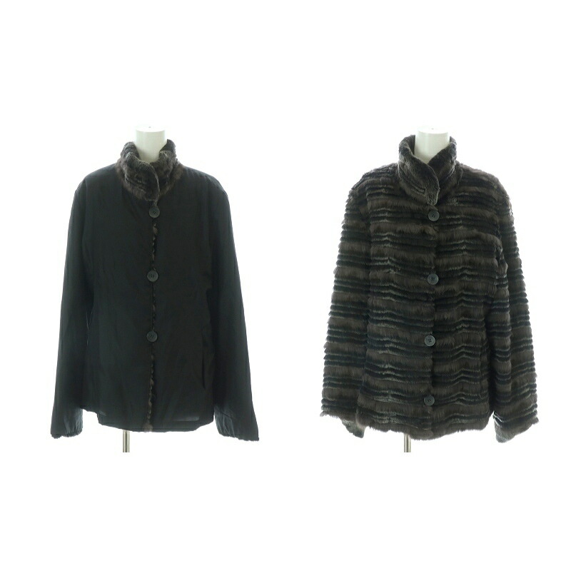 楽天市場】レディース 毛皮コート シルク＆ロシアンリス リバーシブル