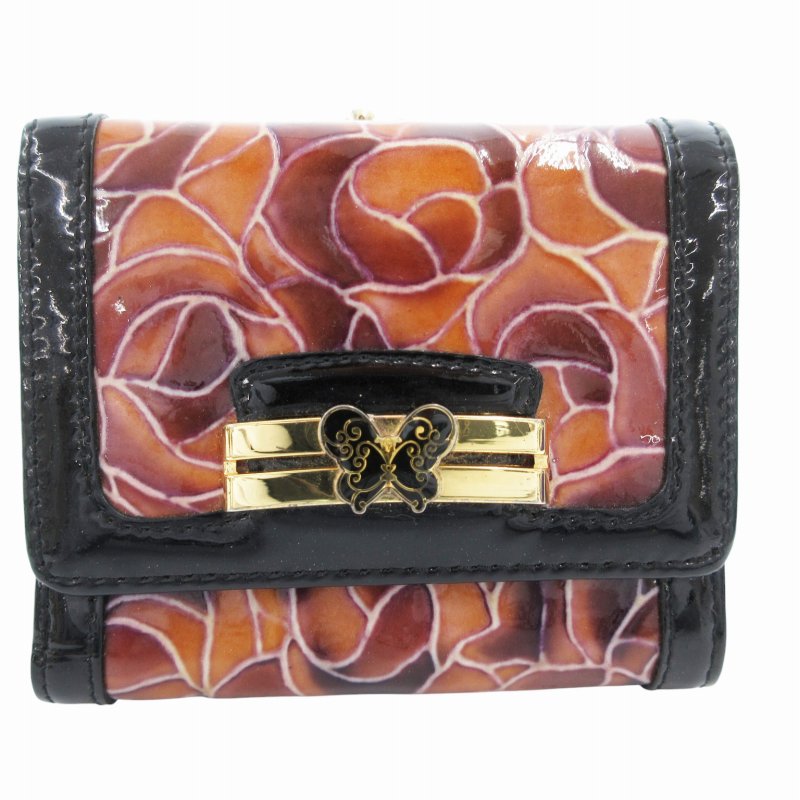 楽天市場】【ANNA SUI】 アナスイ 三つ折り がま口 財布 レザー