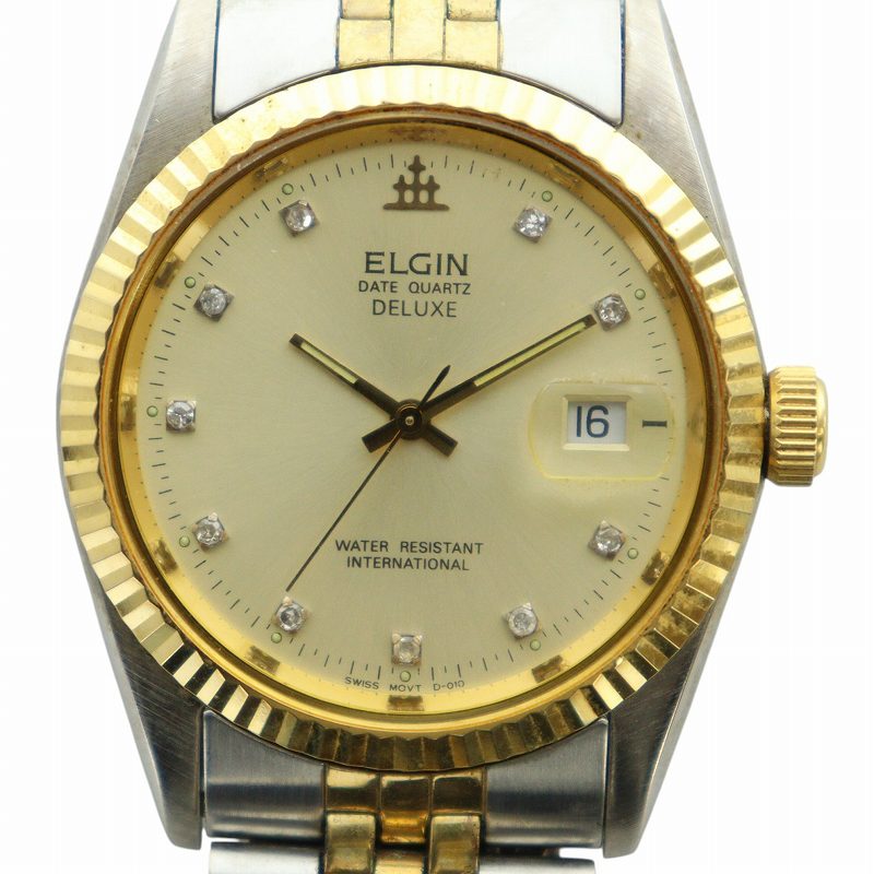 楽天市場】美品 ELGIN エルジン メンズ 腕時計 FK-594-S