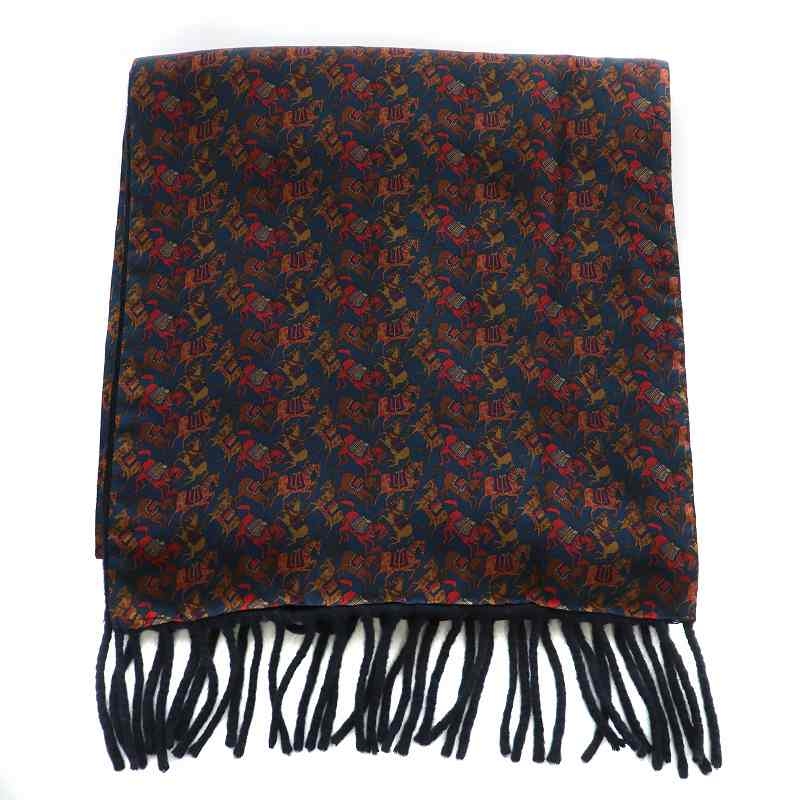 【新品未使用】Salvatore Ferragamo ネイビーマフラー（メンズ） 中古・古着通販】Salvatore Ferragamo (サルヴァトーレ