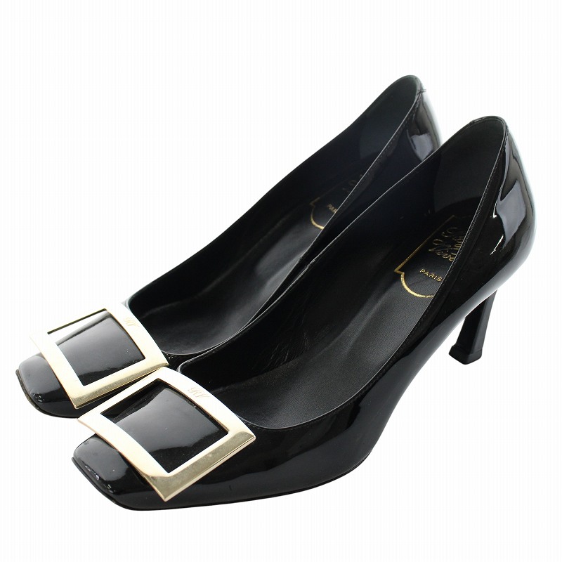 Roger vivier ロジェヴィヴィエ パンプス スクエアトゥ バックル 黒 楽天市場】Roger Vivier ロジェヴィヴィエ Roger Vivier ロジェ