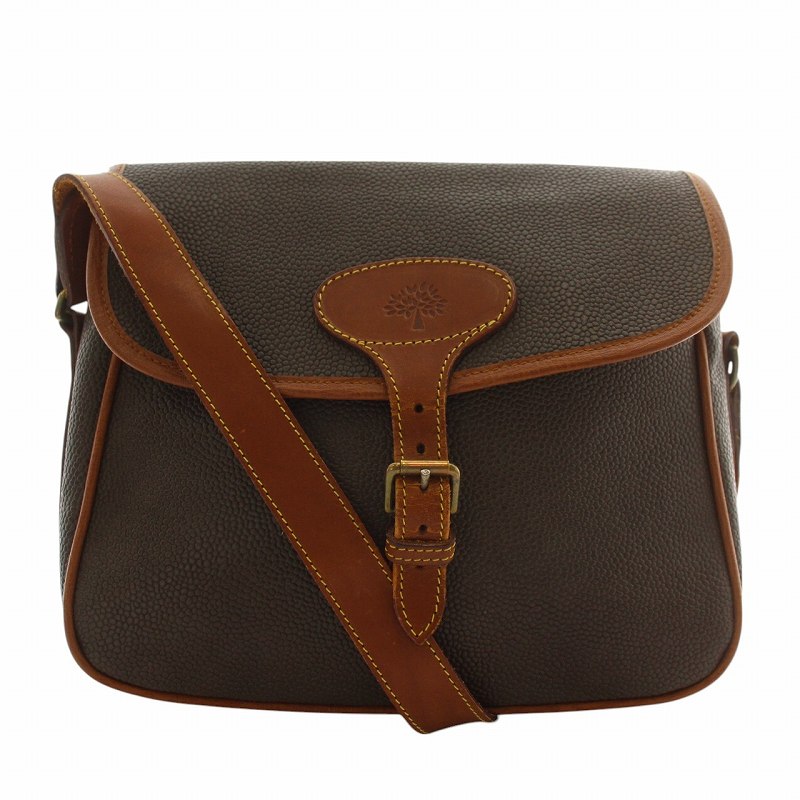 Mulberry メープル　ブラウンレザーバッグ　美品 MULBERRY(マルベリー) レザーキルティングバッグ ブラウン
