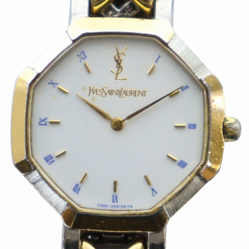 イブサンローラン YSL オクタゴン 腕時計 ユニセックス シルバー ゴールド 楽天市場】イヴ サンローラン YVES SAINT LAURENT レディース