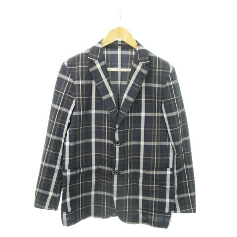 ブラックレーベルクレストブリッジ テーラードジャケット Lサイズ 黒 チェック BLACK LABEL CRESTBRIDGE ブラックレーベルクレストブリッジ