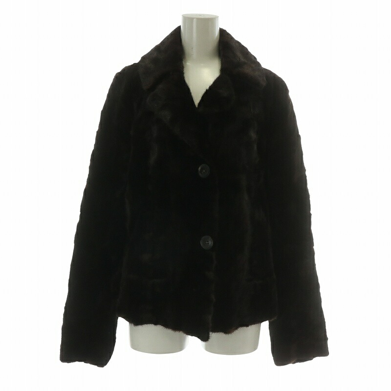 【中古】ロエベ LOEWE ファーコート ジャケット アウター 毛皮 ミンク ミドル 茶色 ブラウン /XZ ■GY18 レディース 【ベクトル 古着】 250710
