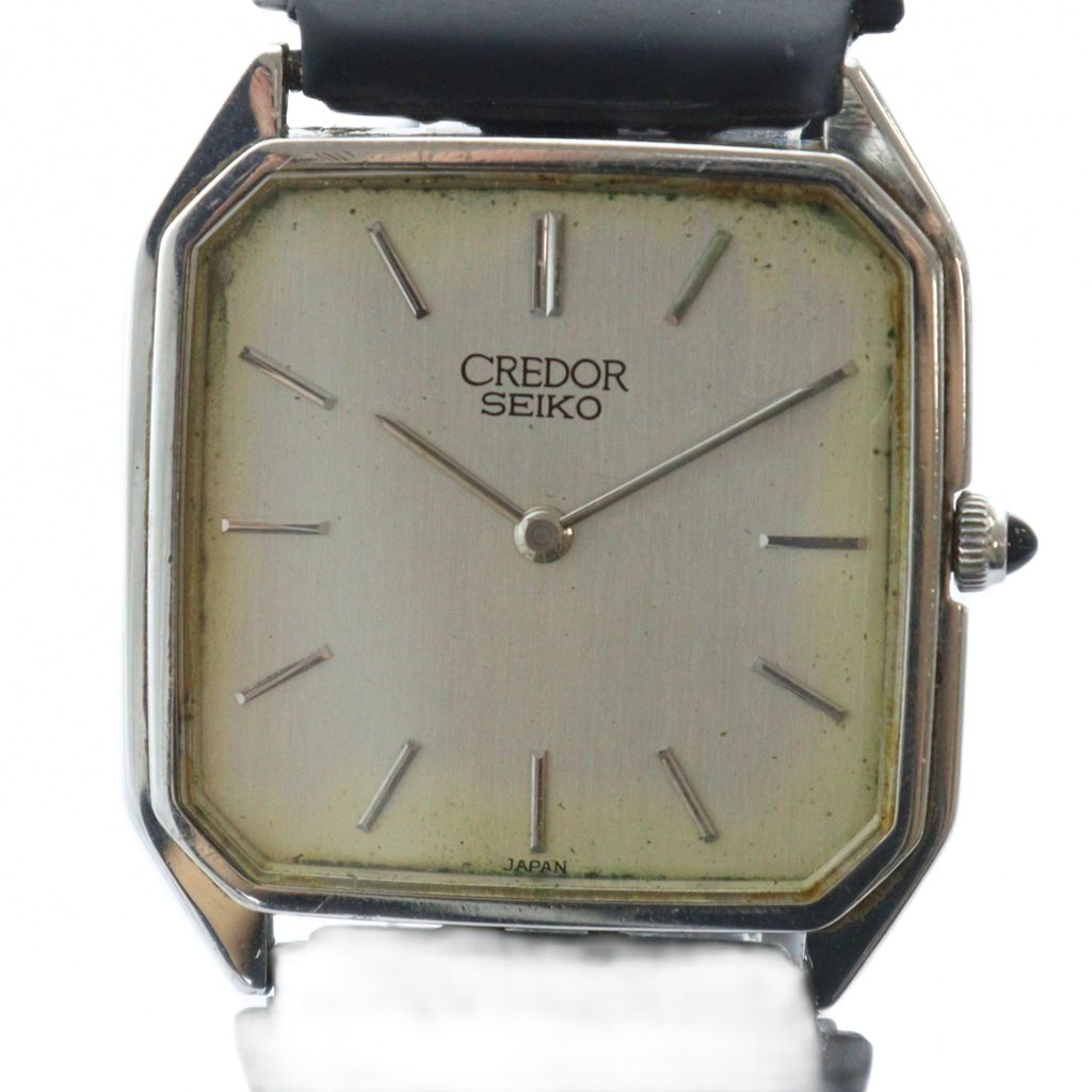 【中古】クレドール CREDOR 腕時計 ウォッチ クォーツ ロゴ レザーベルト スクエア シルバー色 6020-5080 ■GY11 /MQ メンズ 【ベクトル 古着】 250910