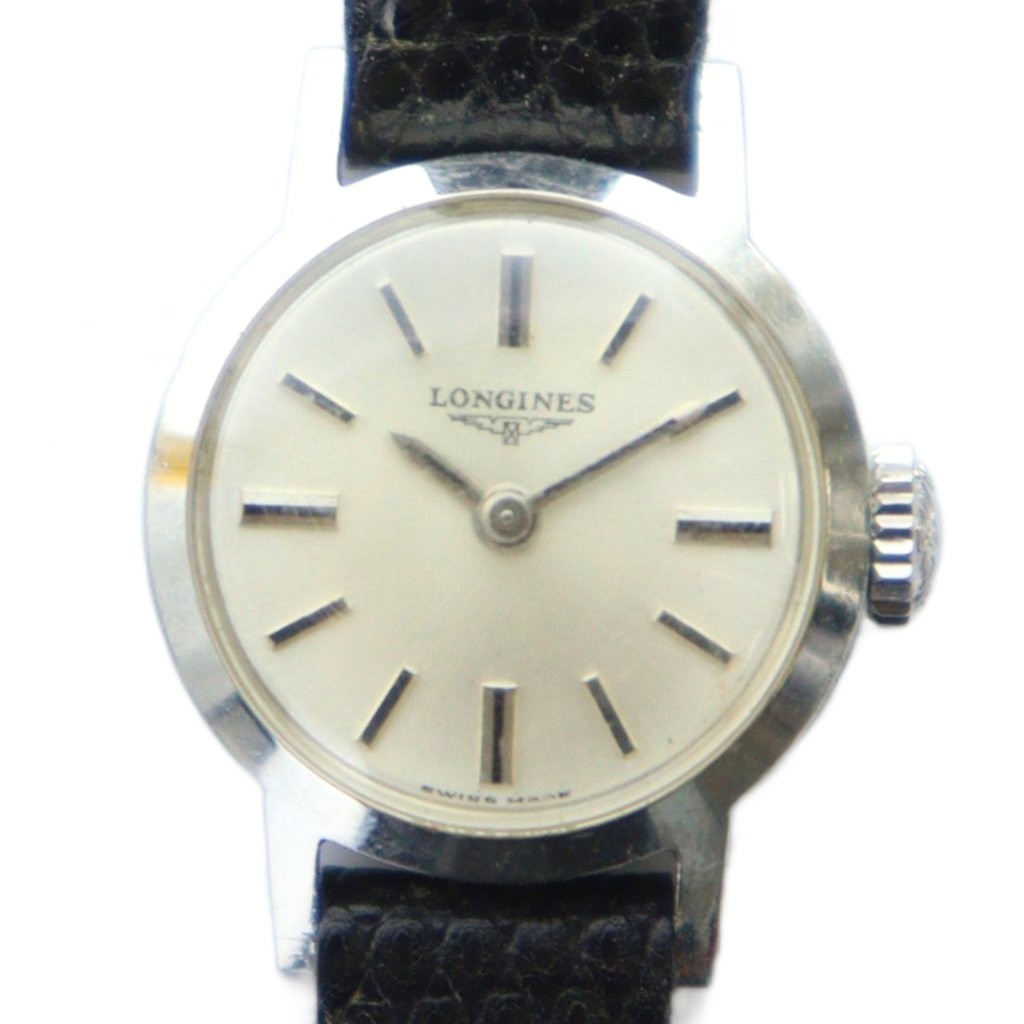 ロンジン　レディース　ビンテージ14k金　ホワイトフラワーデザイン 手巻き時計 ロンジン レディース ビンテージ14k金 ホワイトフラワーデザイン