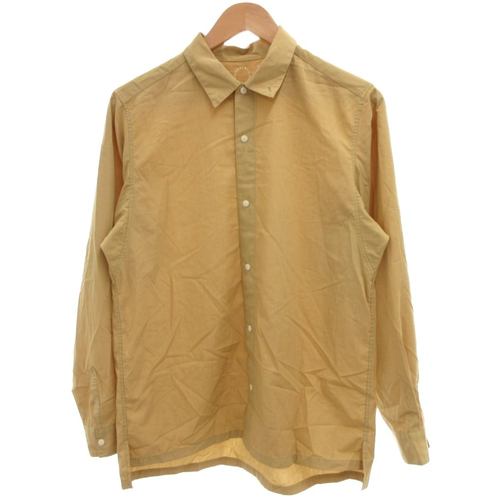 【中古】山と道 UL yamatomichi Bamboo Shirt カジュアルシャツ ハイキング 長袖 S ベージュ /BS ■GY18 メンズ レディース 【ベクトル 古着】 250918