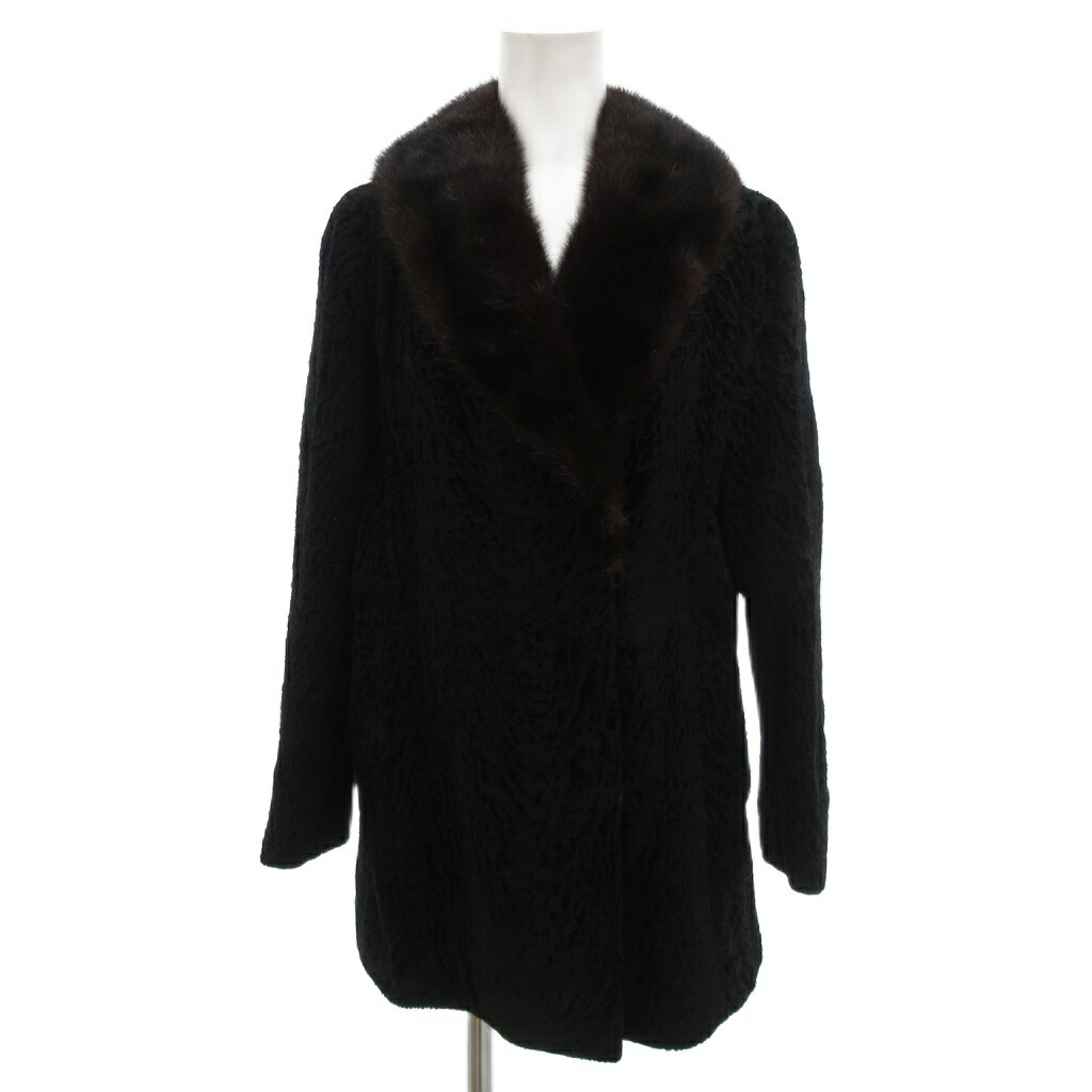 【美品】MOONBAT MINK FUR/ムーンバット/染めミンク・ハーフコート 美品】MOONBAT MINK FUR ムーンバット染めミンク ハーフコート