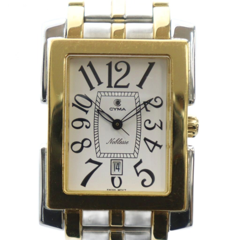 楽天市場】未使用品 CYMA シーマ 天然ダイヤ4P レディース腕時計