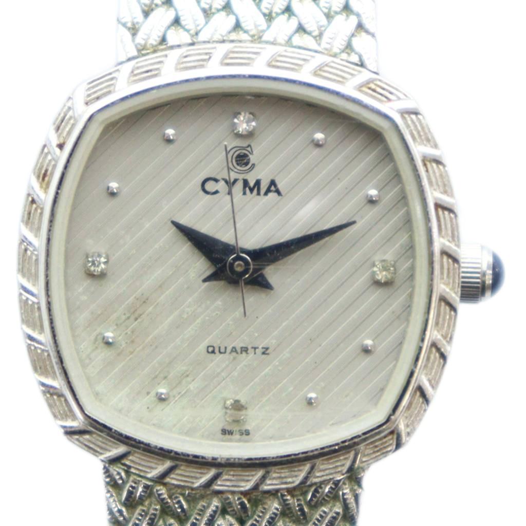 楽天市場】未使用品 CYMA シーマ 天然ダイヤ4P レディース腕時計