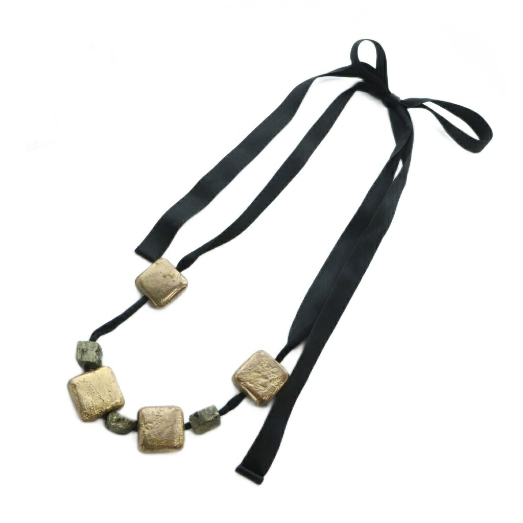 楽天市場】マルニ MARNI ネックレス アイボリーxゴールドx