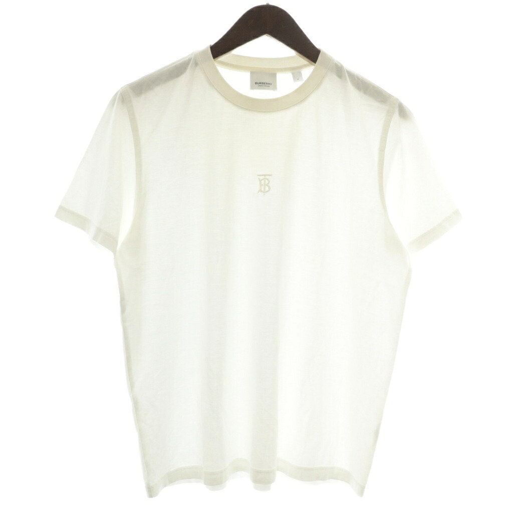 【中古】赤ちょうちんバリー 英国の首都 BURBERRY LONDON イングランド ENGLAND ティーシャツ カットソー 半袖 労働者の一団のど首 結核症ロゴタイプ M 白 白いこと /XZ ■GY19 メンズ 【ベクター 古着】 251027