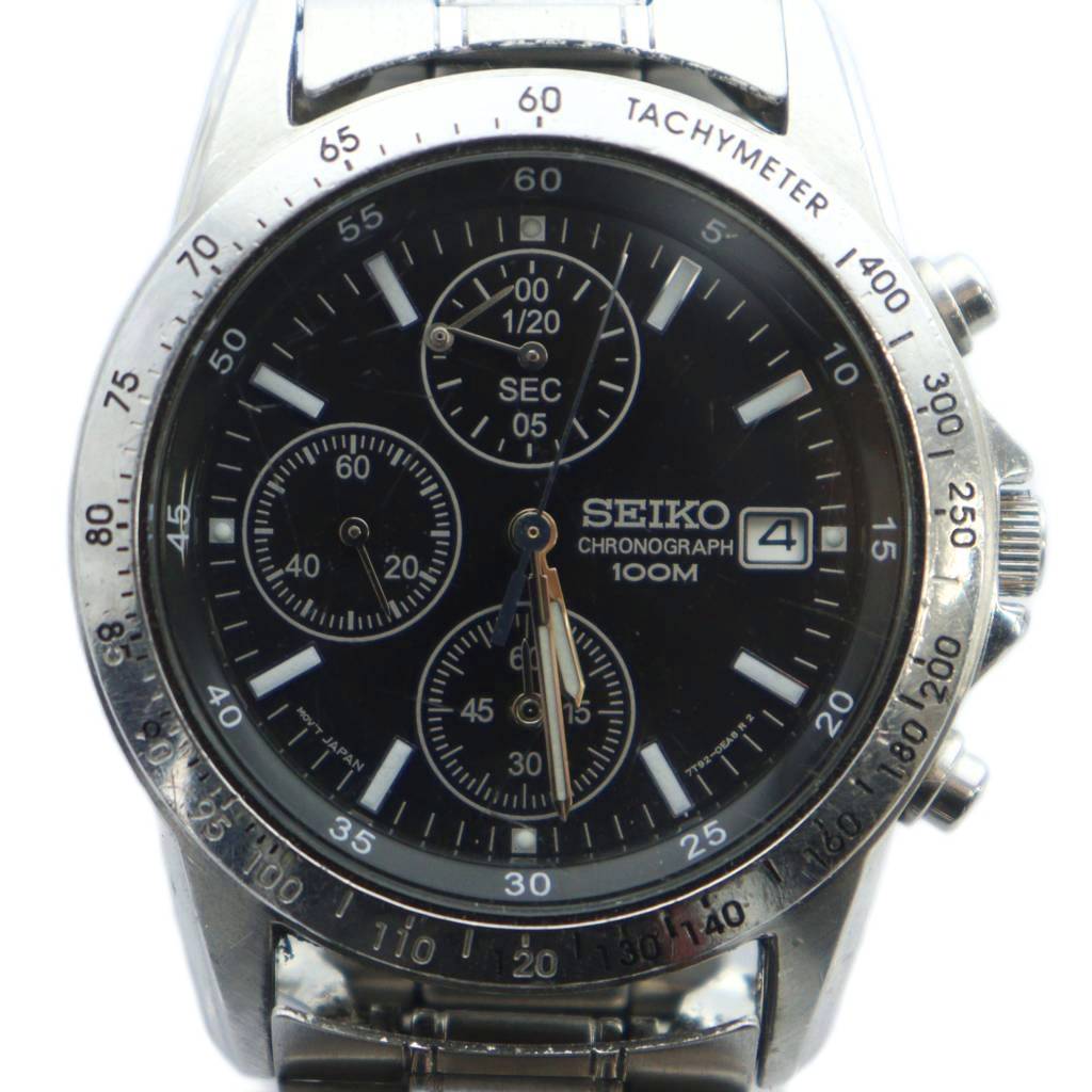 楽天市場】SEIKO【セイコー】 7T92 0DW0 クオーツ クロノグラフ 黒文字