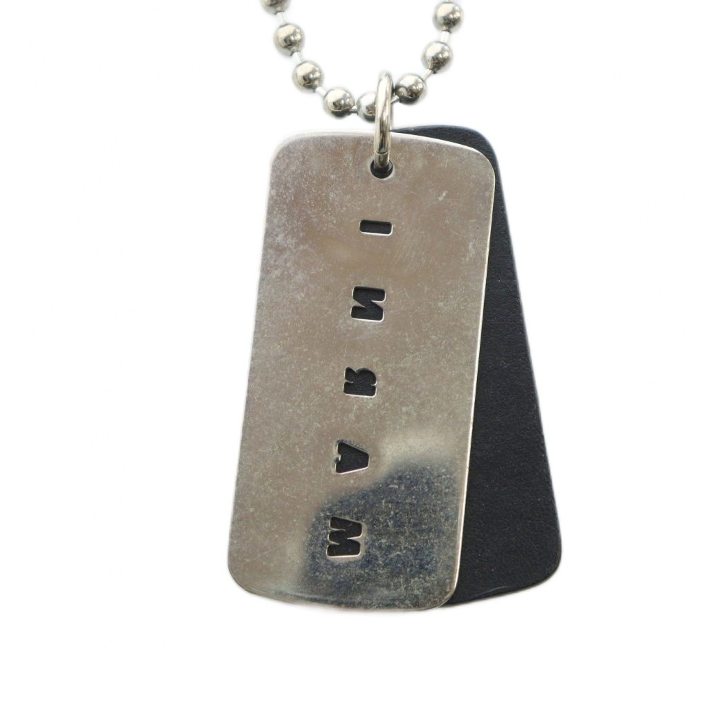 【中古】マルニ MARNI ネックレス アクセサリー ペンダント ドックタグ ボールチェーン シルバー色 ■GY35 /MQ メンズ 【ベクトル 古着】 251122