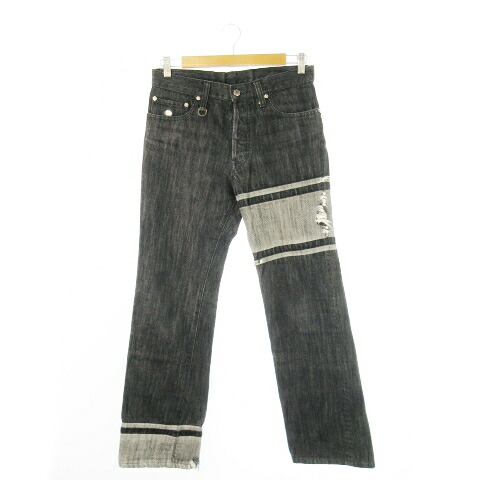 【中古】マスターマインド mastermind JAPAN Serenade Denim Pants セレナーデ デニム パンツ ジーンズ ワイド ストレート ダメージ加工 スカル刺繍 XS 黒 ブラック MV-PA05-00 /CK21 ■GY35 メンズ 【ベクトル 古着】 251203｜ブランド古着の買取販売ベクトル 14,129円