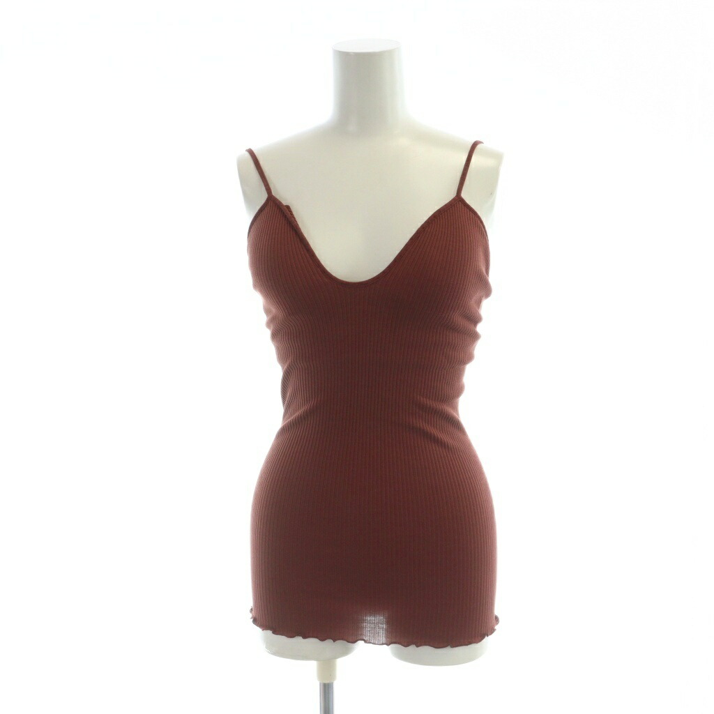 【中古】未使用品 HAKUJI H232442-88 SUPIMA SILK BRA CAMISOLE WINE FREE キャミソール ニット パッド付き 赤 レッド ■GY55 /MQ レディース 【ベクトル 古着】 260116