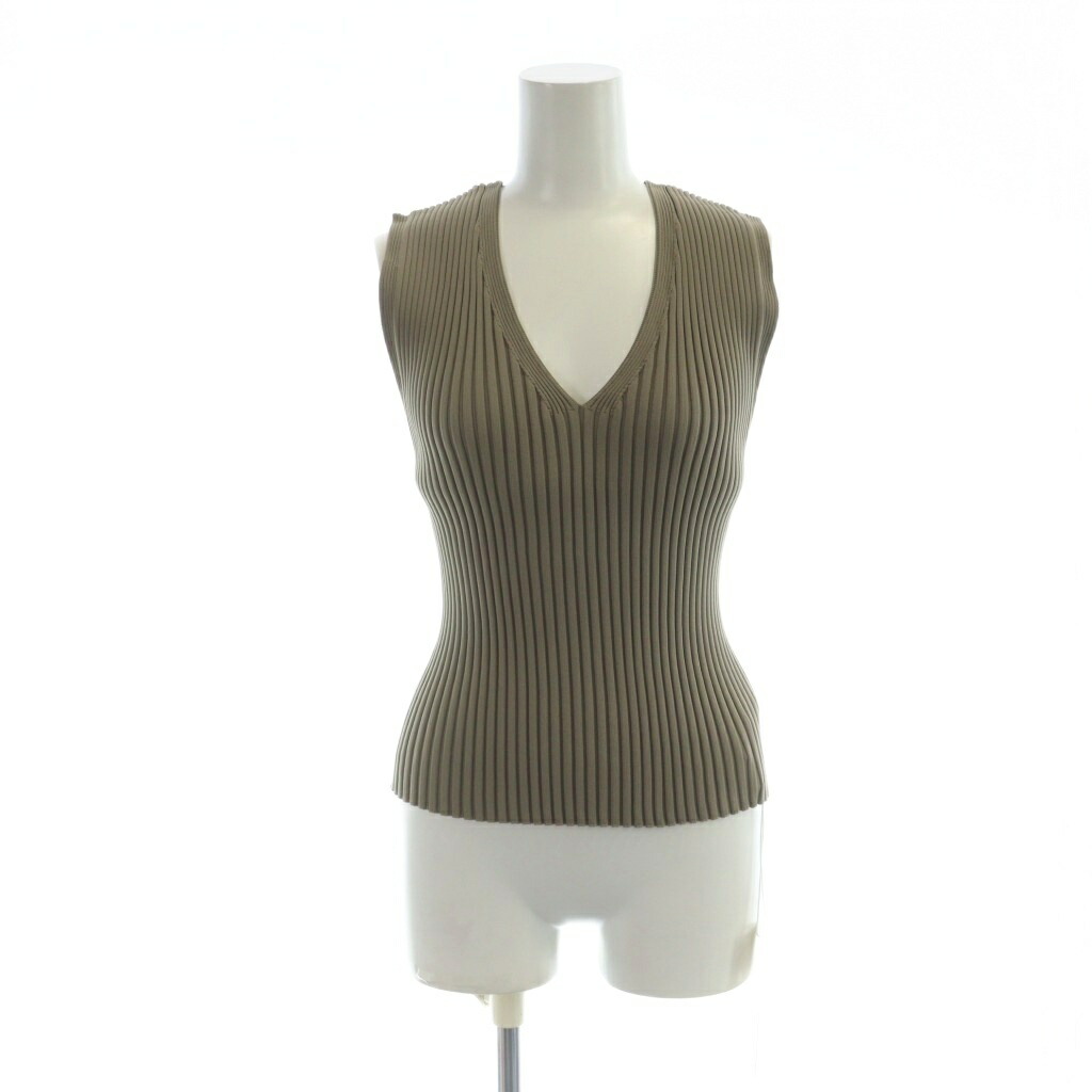 【中古】未使用品 IIROT 025-024-KT71-10 ECO VNECK KNIT L.GRAY Vネックニット カットソー ノースリーブ 2 カーキ ■GY55 /MQ レディース 【ベクトル 古着】 260116 6,764円
