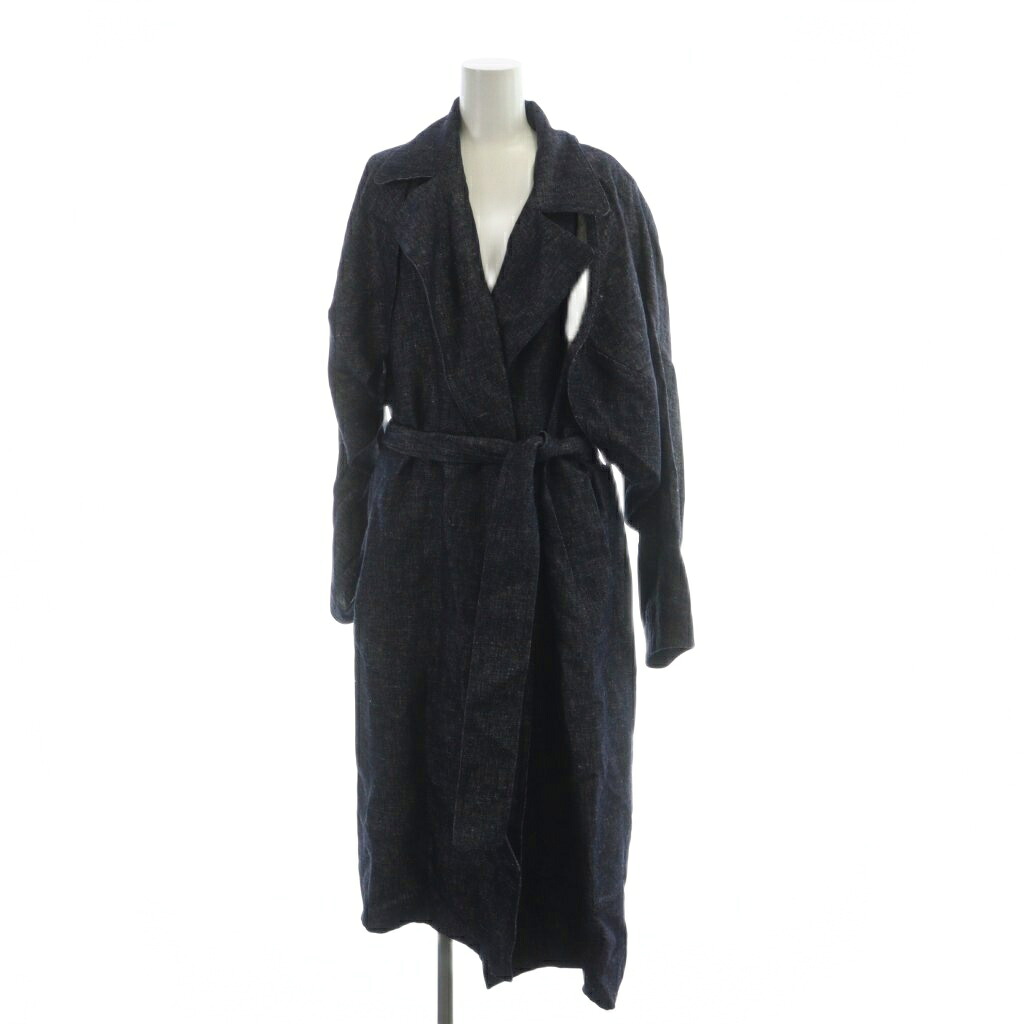 【中古】未当て嵌める品 IIROT 025-024-室内用便器30-27 IND COAT D.BLUE FREE 下げ札付き添い人 チェスターコート ジーンズ 長袖 背抜き 紺 米国海軍 ■GY55 /MQ レディース 【ベクター 古着】 260116 レディースファッション-コート・ジャケット