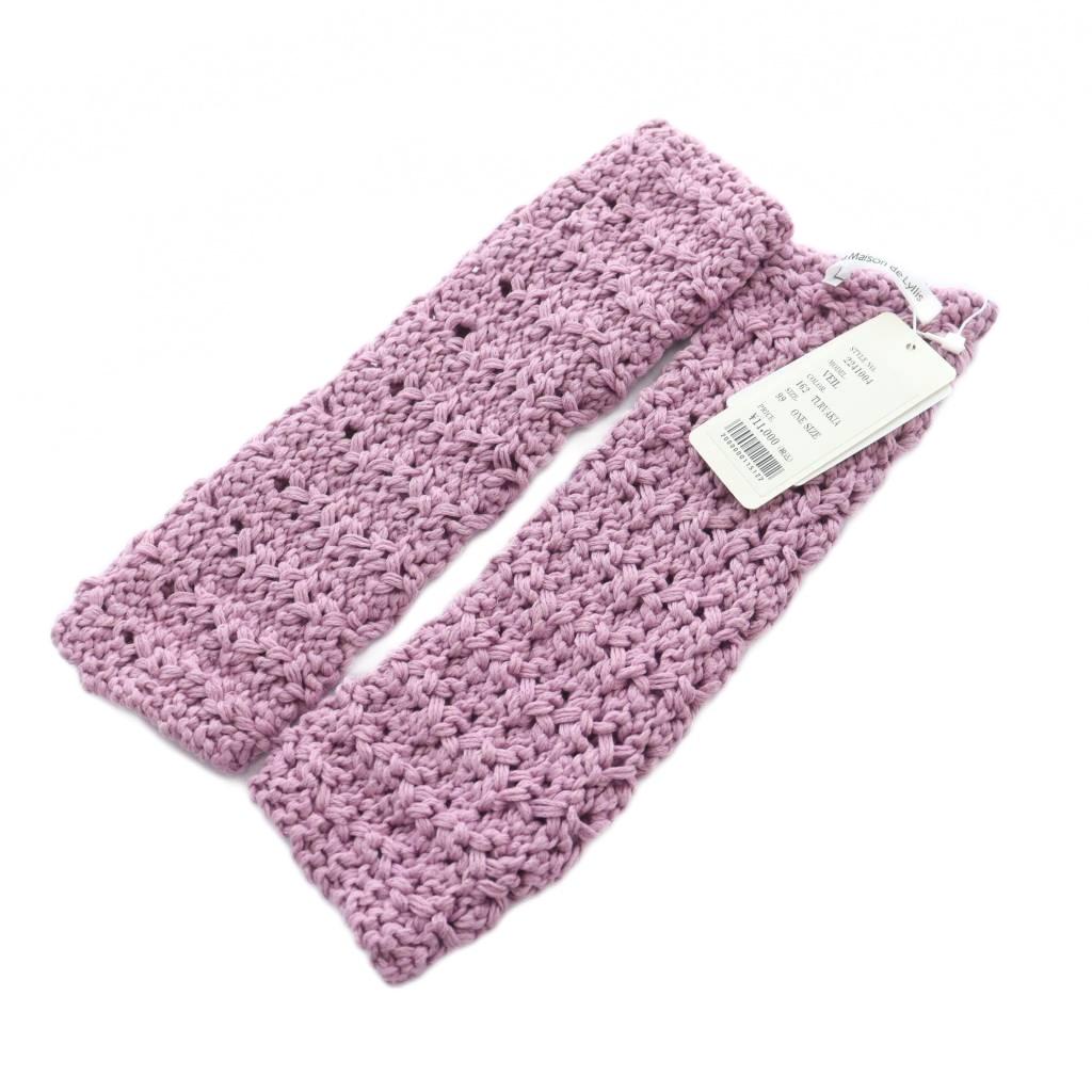 【中古】未使用品 メゾンドリリス La Maison de Lyllis 2241004-91 VEIL L.PURPLE FREE アームカバー ニット タグ付き 紫 ピンク ■GY55 /MQ レディース 【ベクトル 古着】 260114