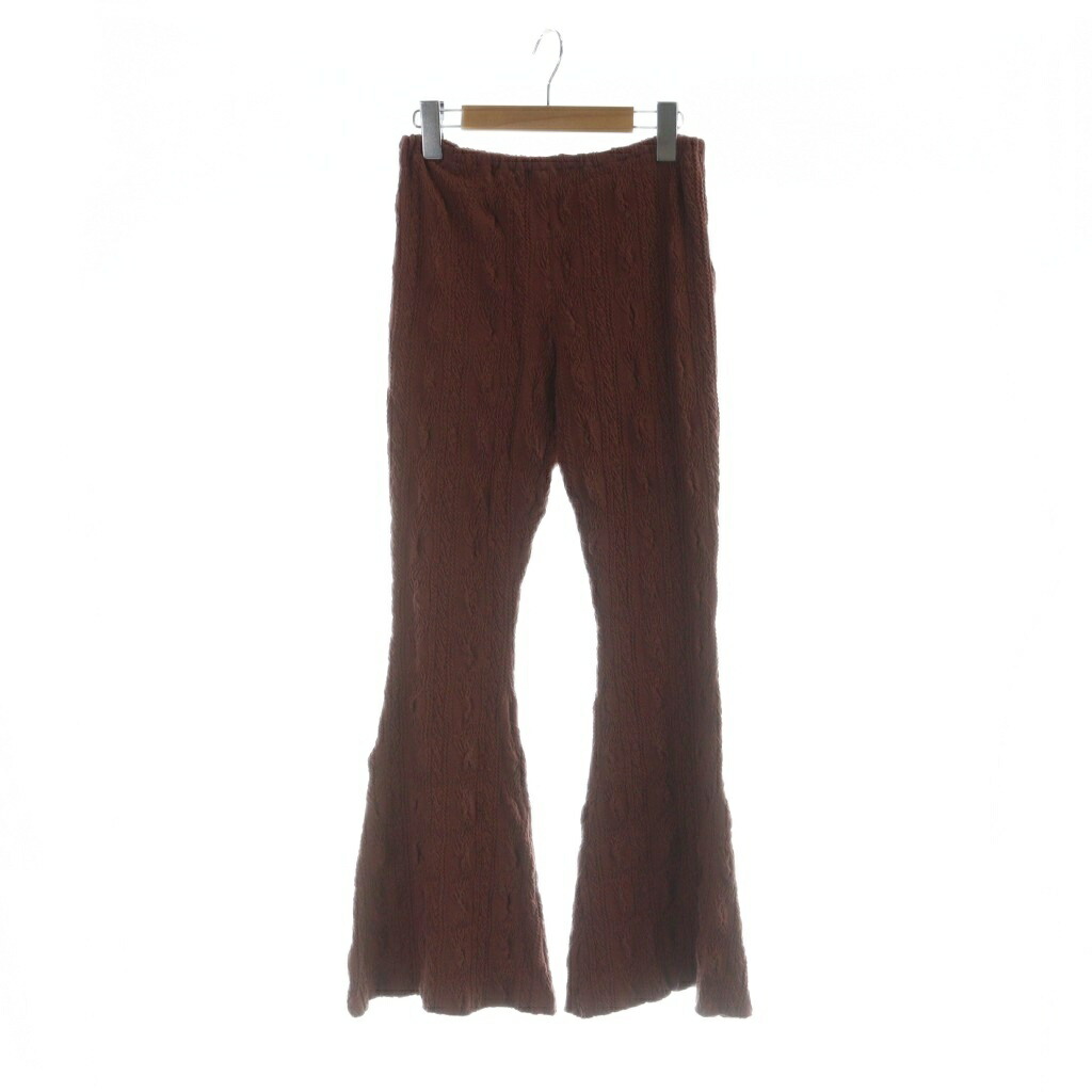 【中古】未使用品 todo kotohayokozawa TD24A-SHPT-87 SHRUNK-KNIT LEGGING タグ付き レギンス フレア ストレッチパンツ S 赤 レッド 茶 ブラウン ■GY55 /MQ レディース 【ベクトル 古着】 260114