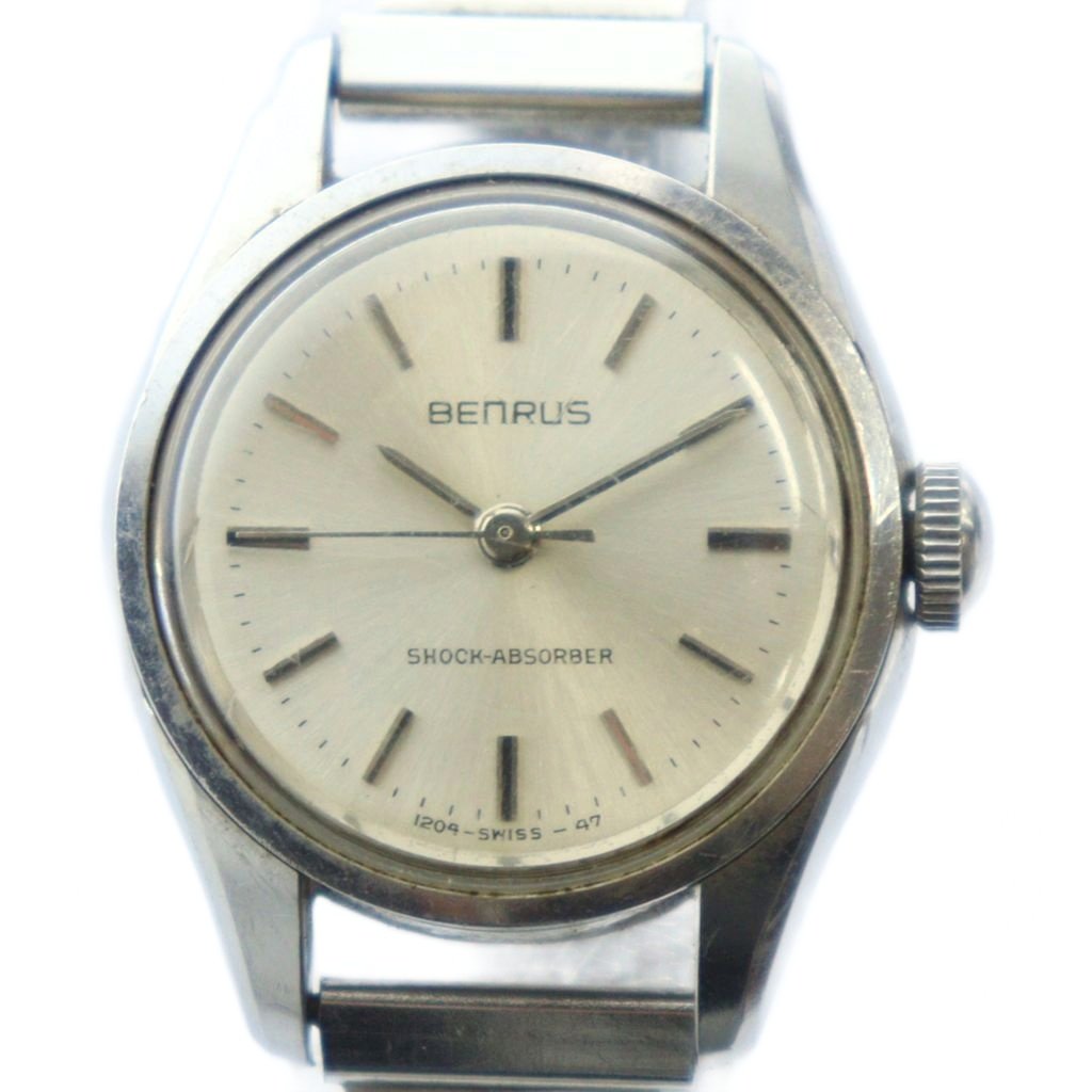 【中古】ベンラス BENRUS 腕時計 ウォッチ 手巻き ロゴ シルバー色 ■GY18 /MQ メンズ 【ベクトル 古着】 251126