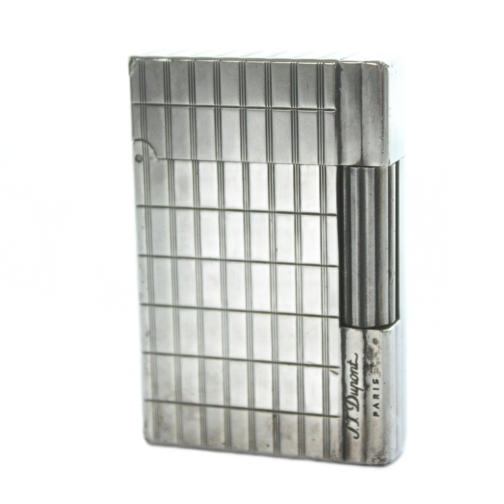 【中古】エステーデュポン S.T.DUPONT GATSBY ギャッツビー ガスライター ヴァーティカルライン インターセクト 喫煙具 タバコ 小物 火花確認済み シルバーカラー /KW ■GY18 その他 【ベクトル 古着】 251215