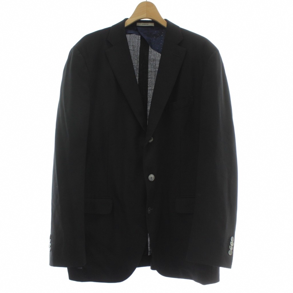 【中古】ボリオリ BOGLIOLI ハンプトン HAMPTON テーラードジャケット ウール シングル 3B 背抜き サイドベンツ 52 XL 黒 ブラック /XZ ■GY19 メンズ 【ベクトル 古着】 251129