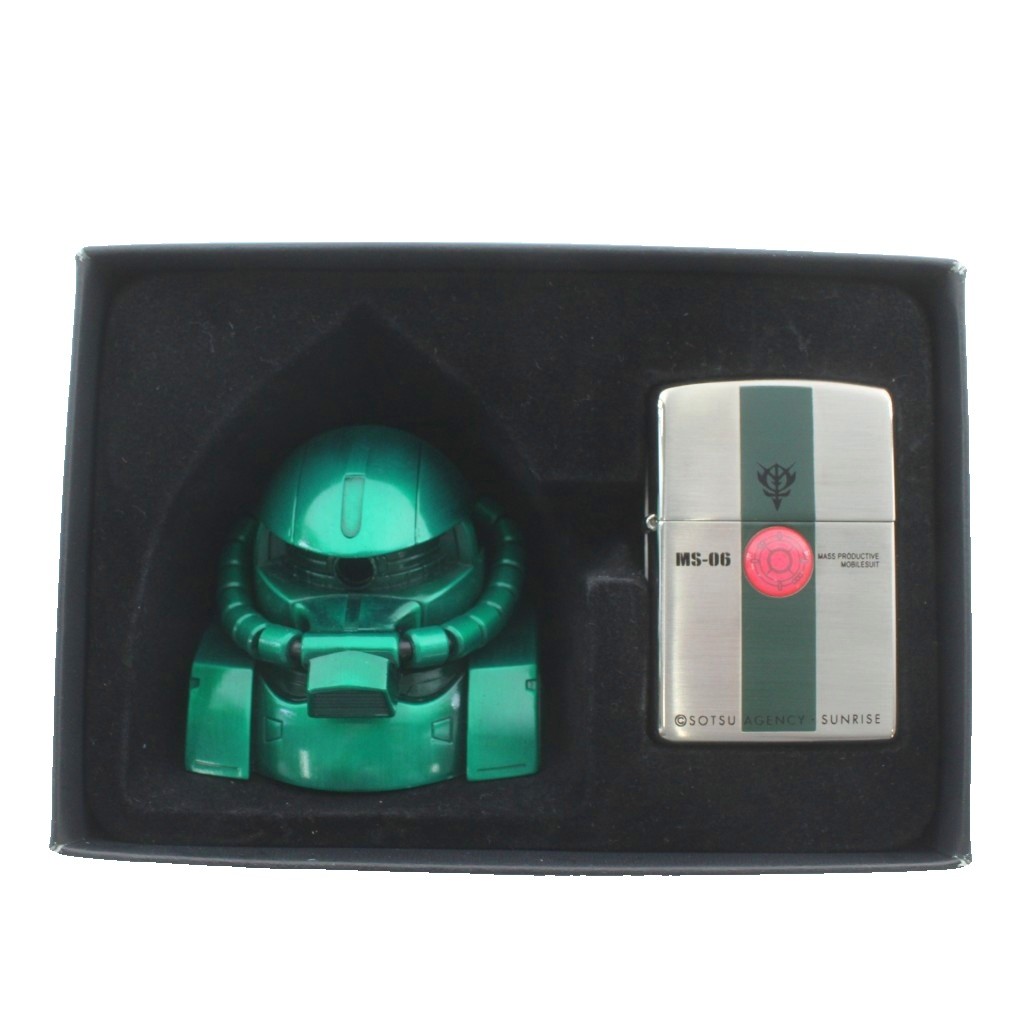【中古】ジッポー ZIPPO MS-06 ZIPPO HEAD STAND MODEL 2005年製 機動戦士ガンダム オイルライター 喫煙具 スタンド 2点セット ザクグリーン 緑 グリーン /XZ ■GY18 その他 【ベクトル 古着】 260114