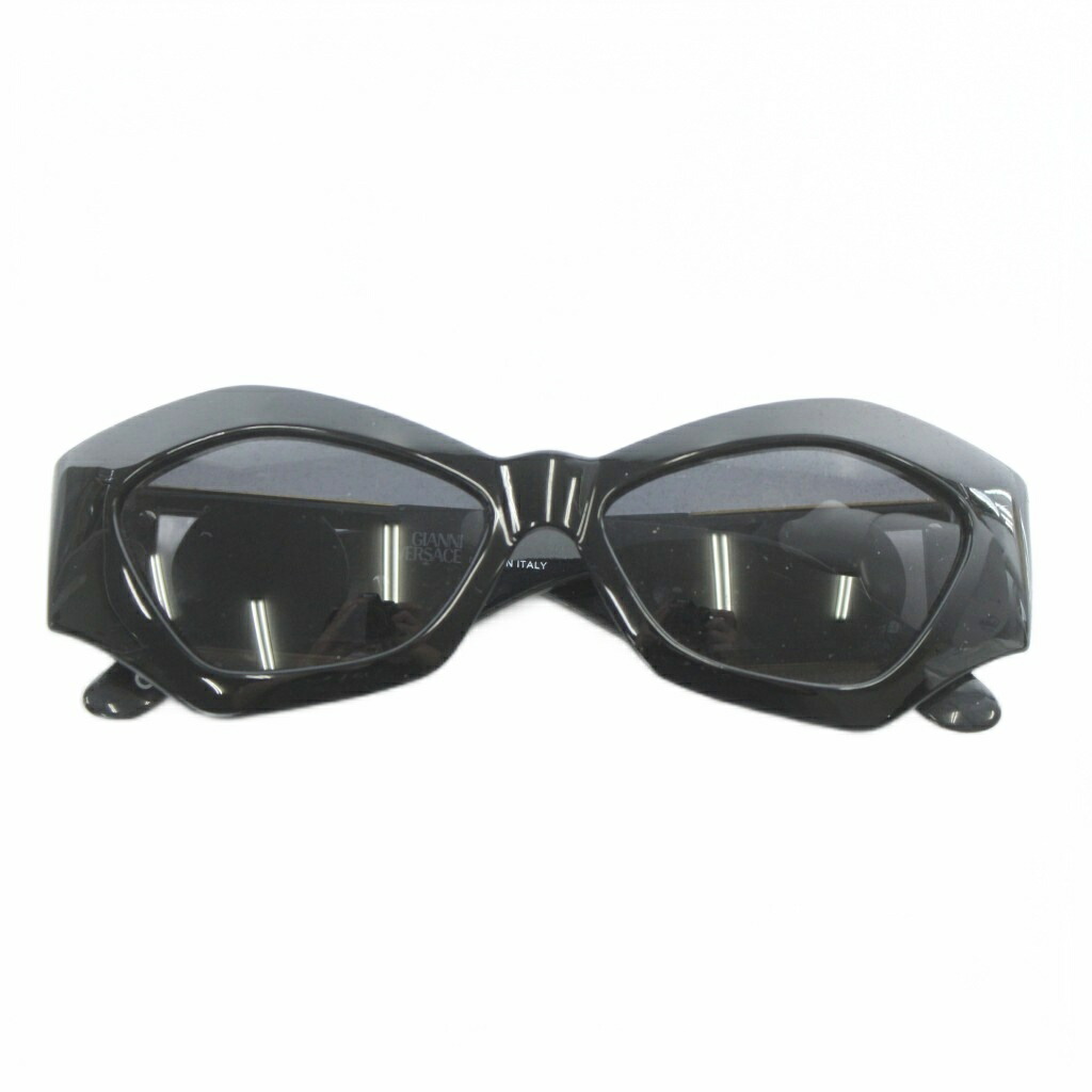 【中古】ジャンニヴェルサーチ ヴェルサーチェ GIANNI VERSACE 眼鏡 サングラス セルフレーム キャットアイ カラーレンズ メデューサ 黒 ブラック 421/B /XZ ■GY11 レディース 【ベクトル 古着】 251211