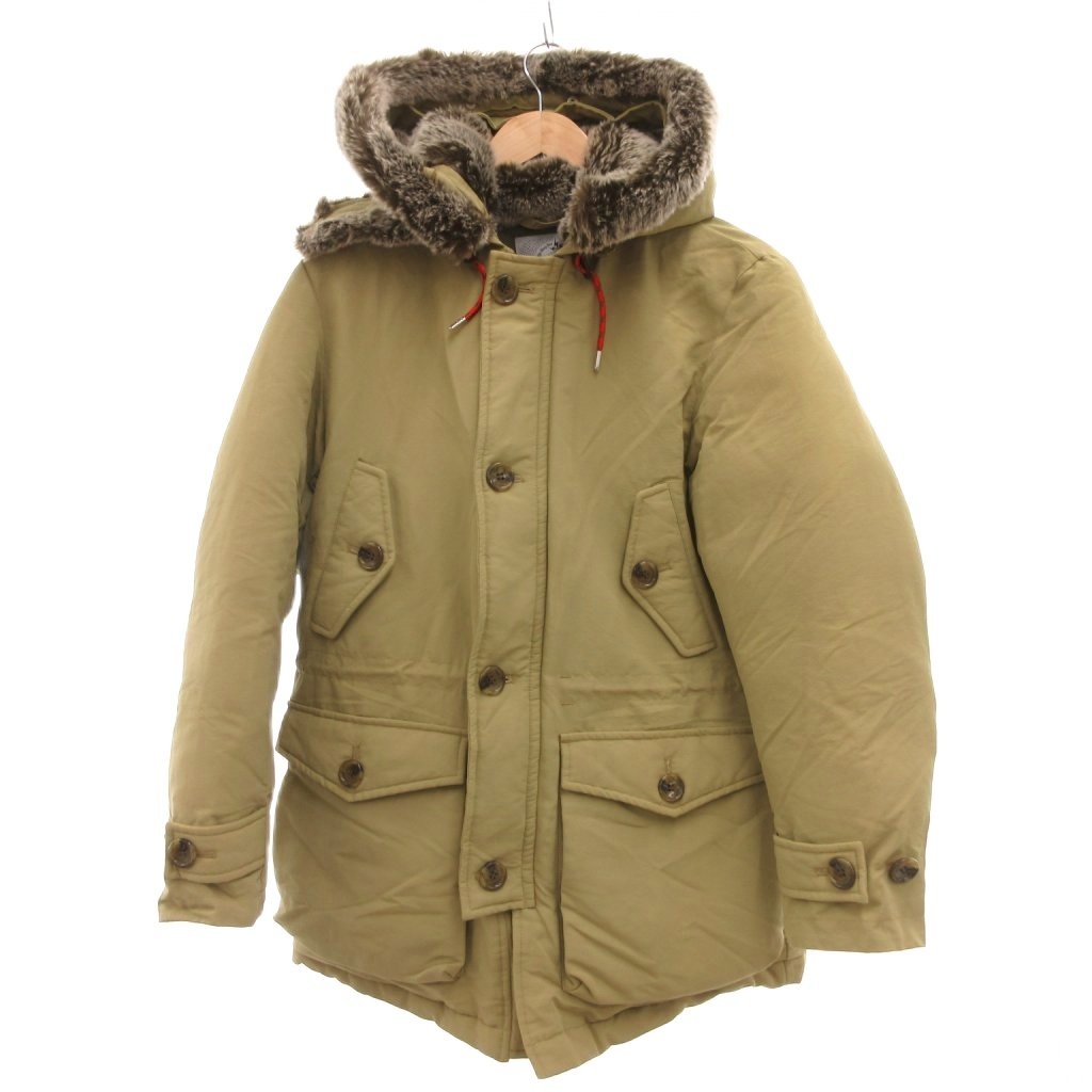 【中古】バル bal HOODED FUR DOWN FILLED PARKA ダウンジャケット フィールドパーカー フェイクファー M ベージュ /JS ■GY01 メンズ 【ベクトル 古着】 251226