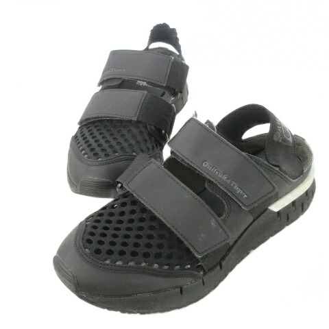 【中古】オニツカタイガー Onitsuka Tiger REBILAC SANDAL レビラック サンダル 23.5cm 黒 ブラック メッシュ 面テープ 1183A560 /CK15 ■GY18 メンズ レディース 【ベクトル 古着】 251219