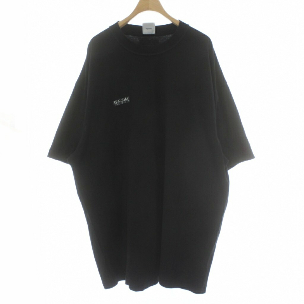 【中古】ヴェトモン ベトモン VETEMENTS 23AW INSIDE-OUT LOGO インサイド アウト ロゴ Tシャツ カットソー 半袖 S 黒 ブラック UE54TR120B /PP ■GY18 メンズ 【ベクトル 古着】 251224