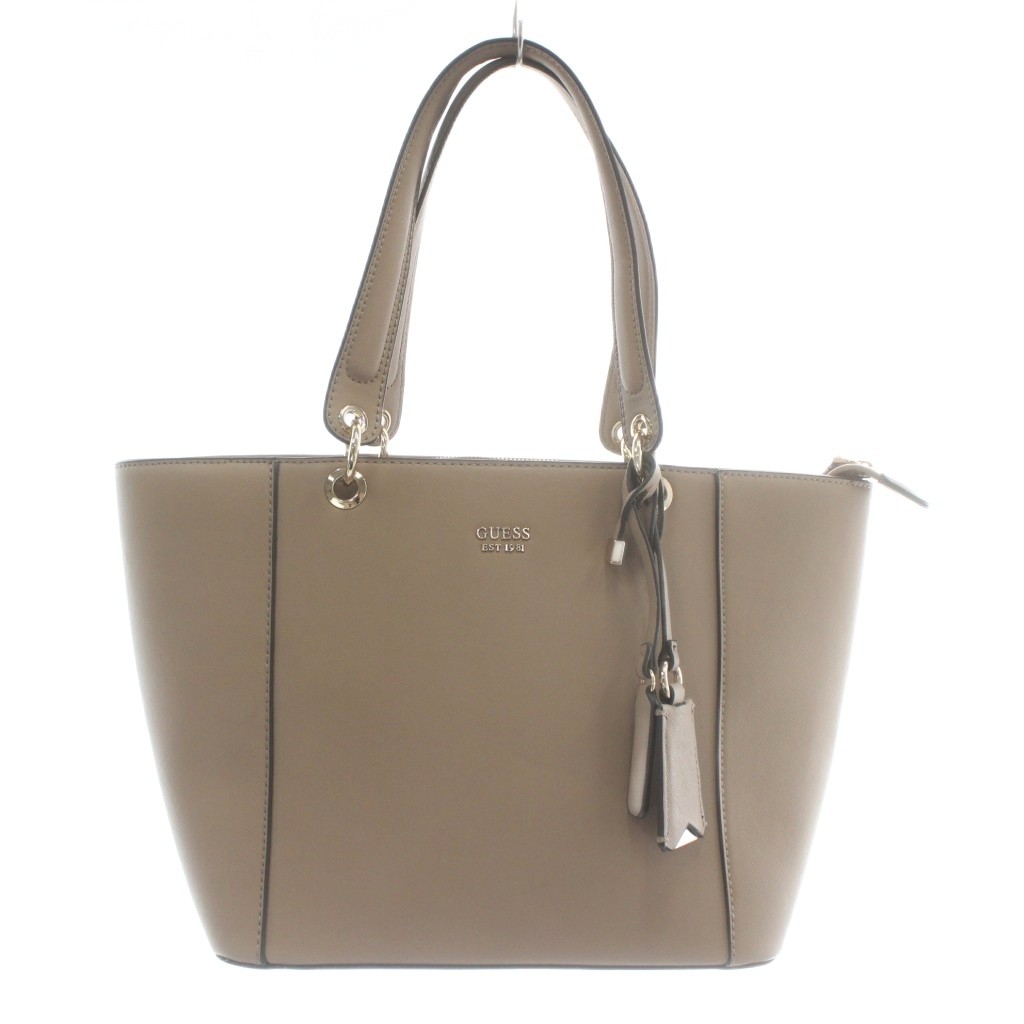 【中古】ゲス GUESS カムリン トートバッグ ワンショルダー レザー ロゴ ゴールド金具 ベージュ JP669123 /XZ ■GY18 レディース 【ベクトル 古着】 251220