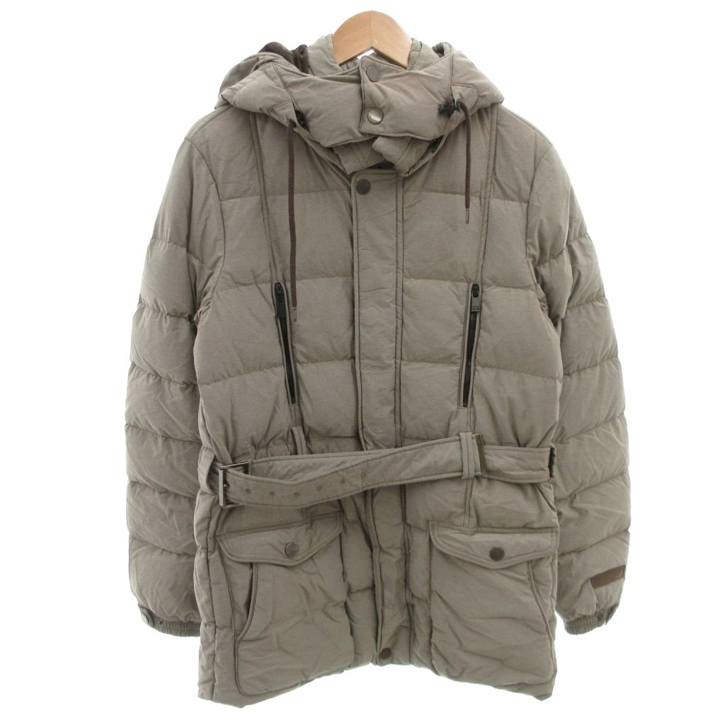 【中古】タトラス TATRAS ダウンコート ジャケット ブルゾン 03 グレー フード付き ベルト付き /FF ■GY19 レディース 【ベクトル 古着】 260106