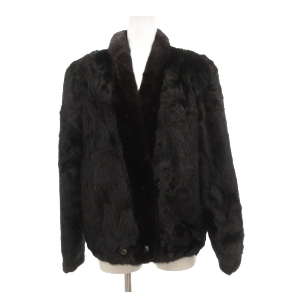 【中古】サガミンク SAGA MINK 銀サガ JULIAN Partina パルティーナ ミンクファー コート 毛皮 ショート丈 ダークブラウン /UO ■GY11 レディース 【ベクトル 古着】 260113