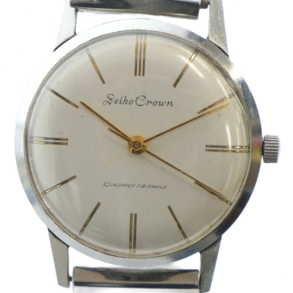 【中古】セイコー SEIKO CROWN DIASHOCK 19 JEWELS J14022 クラウン 腕時計 ヴィンテージ ウォッチ 手巻き 19石 シルバー色 ■GY18 /MQ メンズ 【ベクトル 古着】 260106｜ブランド古着の買取販売ベクトル