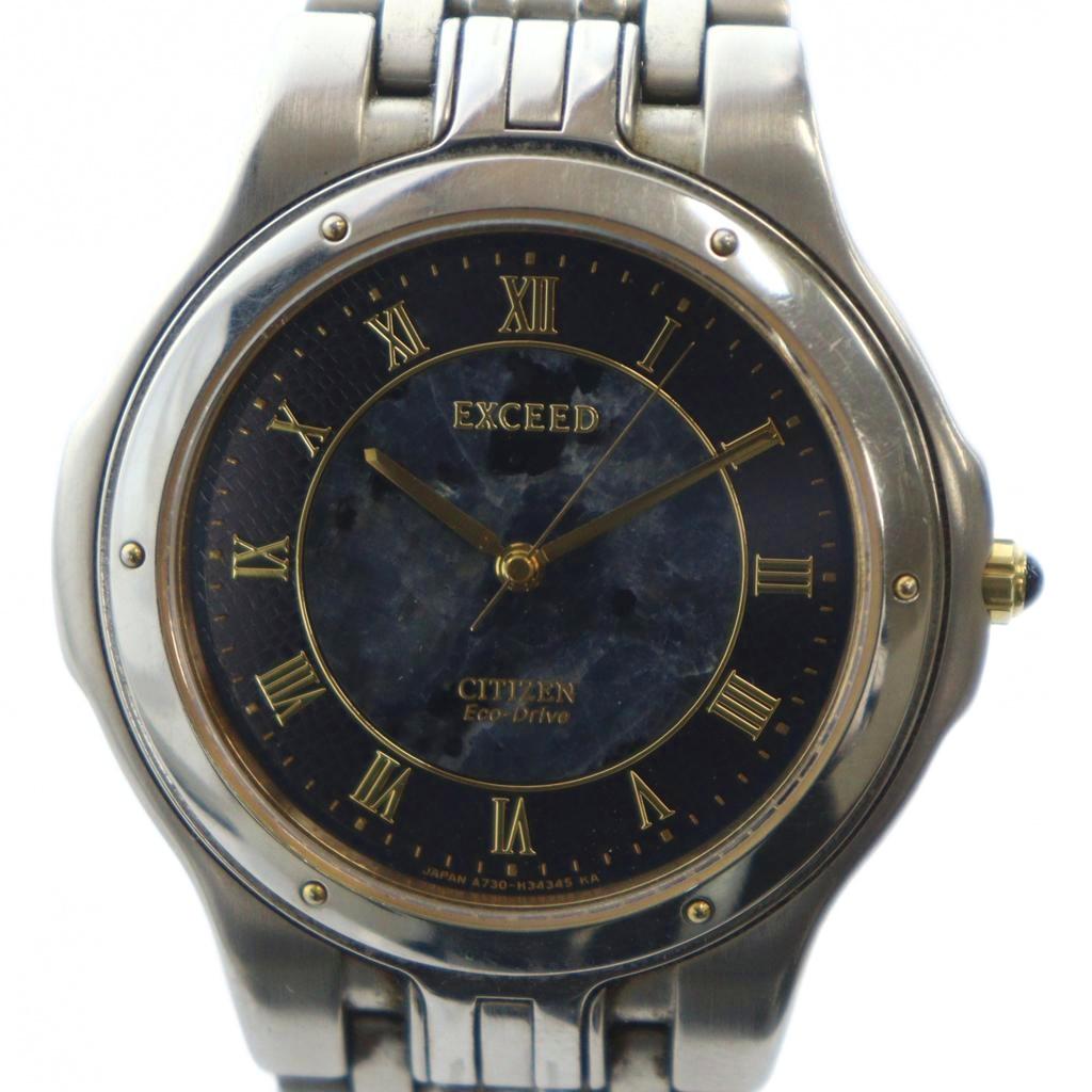 【中古】シチズン CITIZEN A730-H20304 EXCEED エクシード 腕時計 ウォッチ クォーツ ロゴ ローマン シルバー色 ■GY18 /MQ メンズ 【ベクトル 古着】 251228