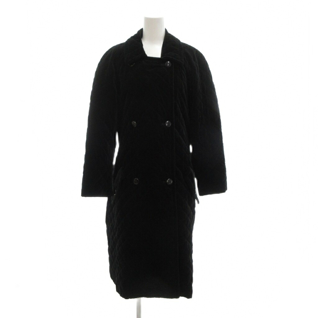【中古】エスカーダ ESCADA ピーコート Pコート 38 ロング丈 キルティング 黒 ブラック /AE ■GY18 レディース 【ベクトル 古着】 260112