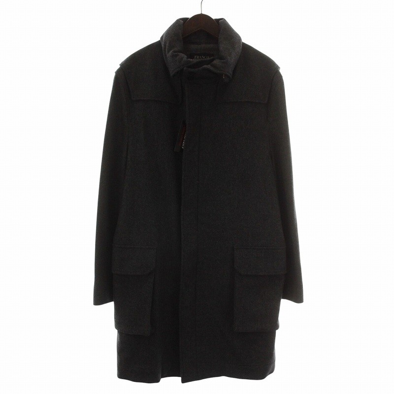 【中古】フランコフェラーリ FRANCO FERRARI コート ジャケット アウター ウール ジップアップ ネーム刺繍入り L グレー ■GY17 /MQ メンズ 【ベクトル 古着】 260120｜ブランド古着の買取販売ベクトル