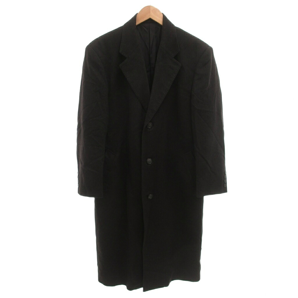 【中古】エルメネジルドゼニア Ermenegildo Zegna カシミヤ100％ ロング チェスター コート M グレー /FF ■GY19 メンズ 【ベクトル 古着】 260211