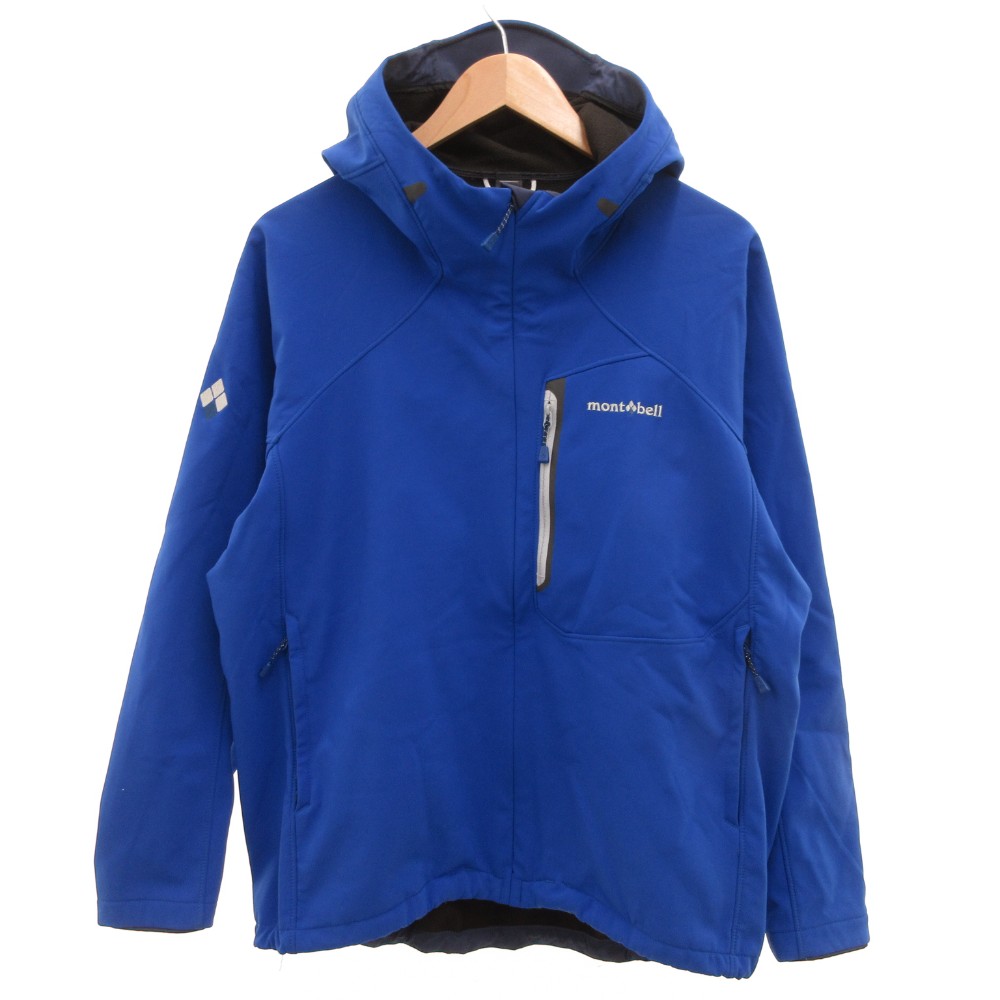 【中古】モンベル Montbell ノマドパーカ ジップアップ ロゴ L 青 ブルー /JS ■GY11 【ベクトル 古着】 260124