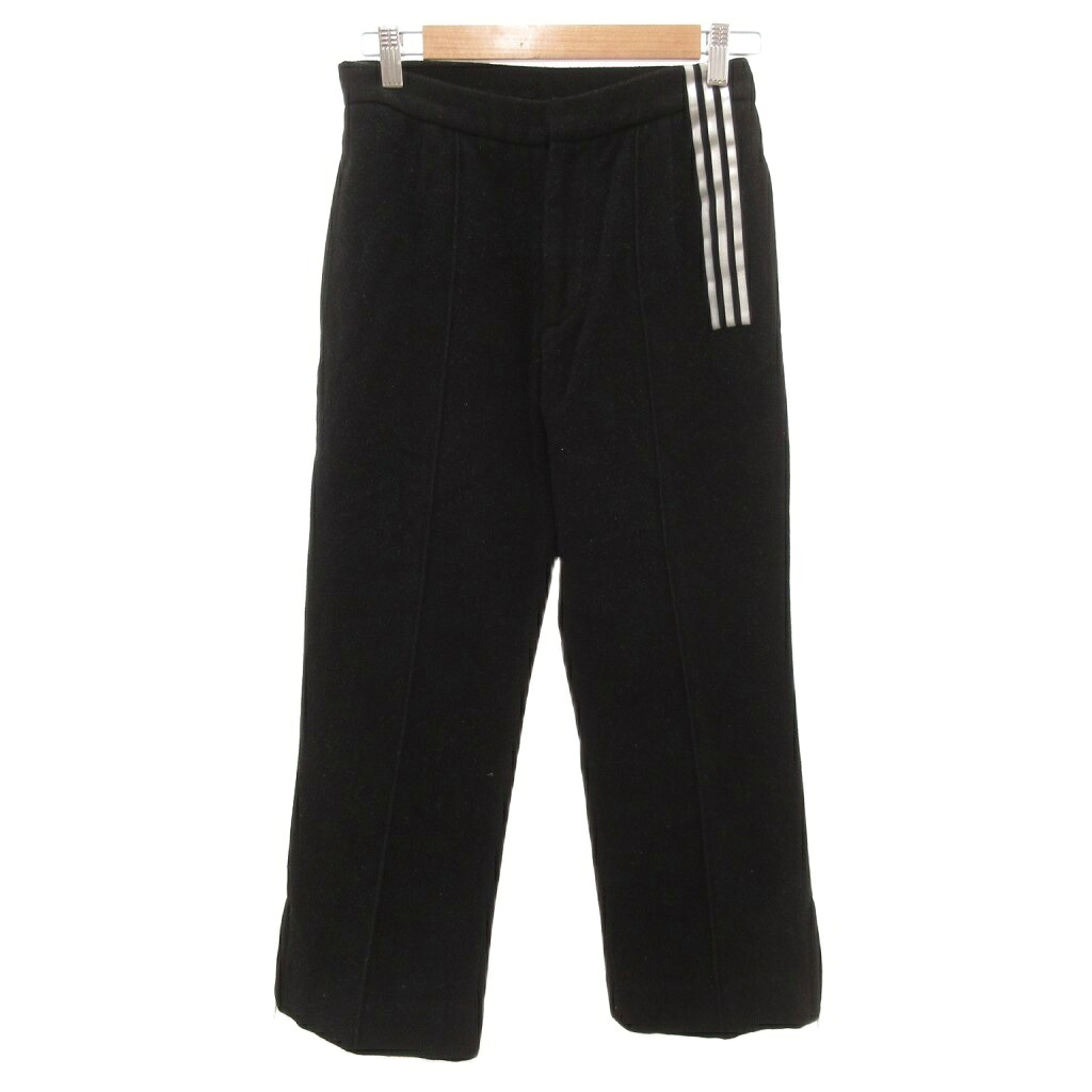 【中古】ワイスロバート・エドワード・リー Y-3 ヨウジヤマモト adidas AN5002 ティーシャツ ズボン下 裾ジップ スリー伝達ルート ロゴタイプ XS 黒 黒いこと /JS ☆AA★ ■GY01 メンズ 【ベクター 古着】 260223